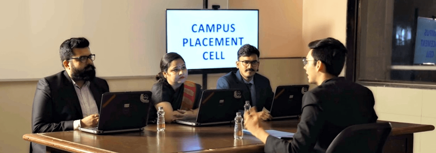 Students in a professional meeting for placements